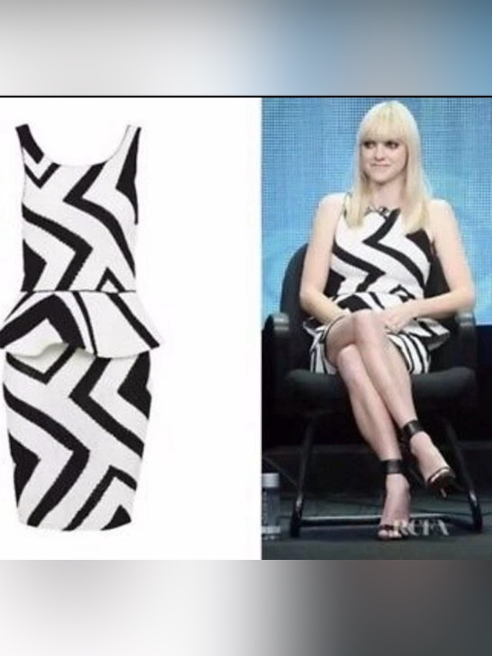 Alice+Olivia Black and white dress size S